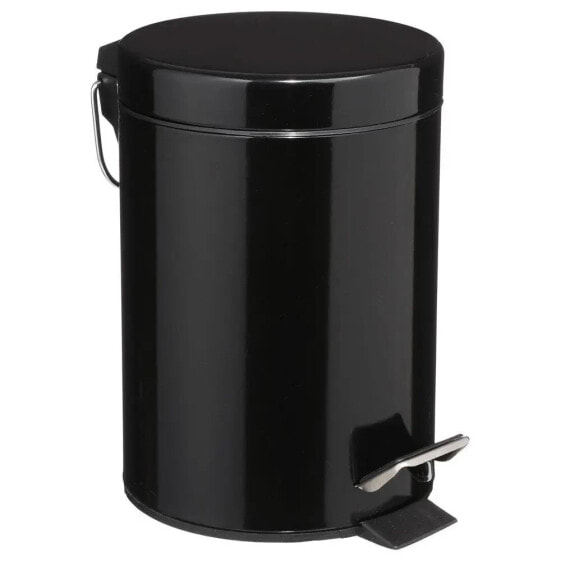 Kosmetikeimer, 3L, schwarz, Treteimer