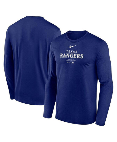 Men's Royal Texas Rangers Authentic Collection Practice Performance Long Sleeve T-Shirt