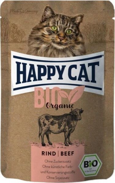 Влажный корм Happy Cat Bio Organic для кошек 85г, wołowina