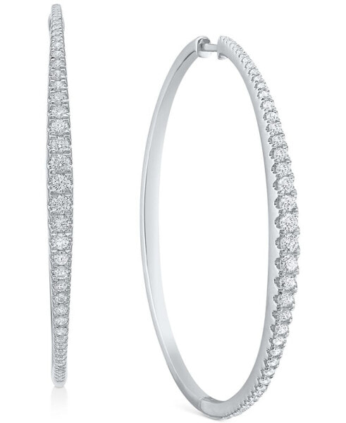 Серьги Macy's Diamond Graduated Hoop