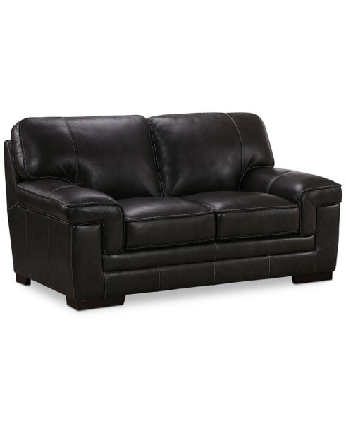 Myars 69" Leather Loveseat, Created for Macy's