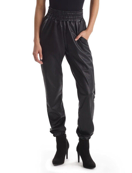 Commando Faux Leather Smocked Jogger - SLG68