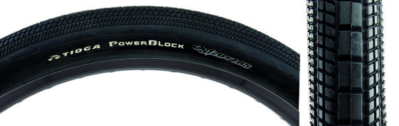 Покрышка велосипедная Tioga PowerBlock OS20 - 20 x 1.85, Складная, Проволочная, Черная, 60tpi