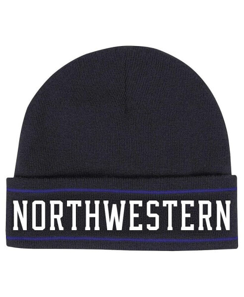 Men's Black Northwestern Wildcats 2023 Sideline Lifestyle Performance Cuffed Knit Hat