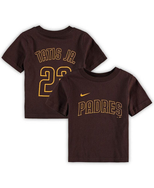 Boys and Girls Infant Fernando Tatis Jr. Brown San Diego Padres Name and Number T-shirt