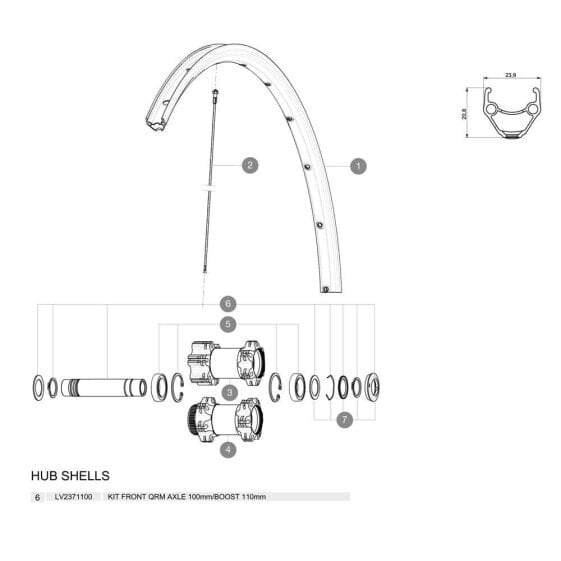 MAVIC Front QRM Axle Kit Axe