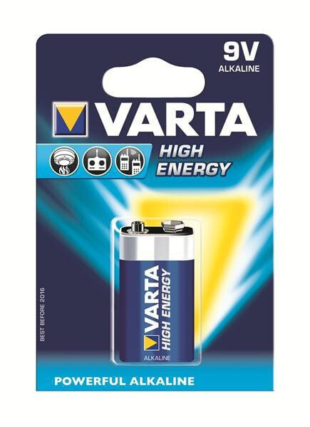 Алкалиновая VARTA батарея 9V одноразовая 1 шт.