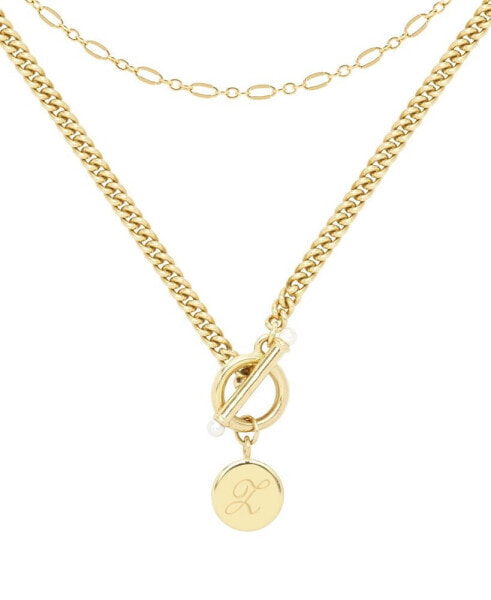 14K Gold Plated Stella Initial Layering Necklace Set