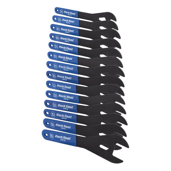 Park Tool SCW-SET.3 Cone Wrench Set 13-24, 26, and 28mm, Blue/Silver