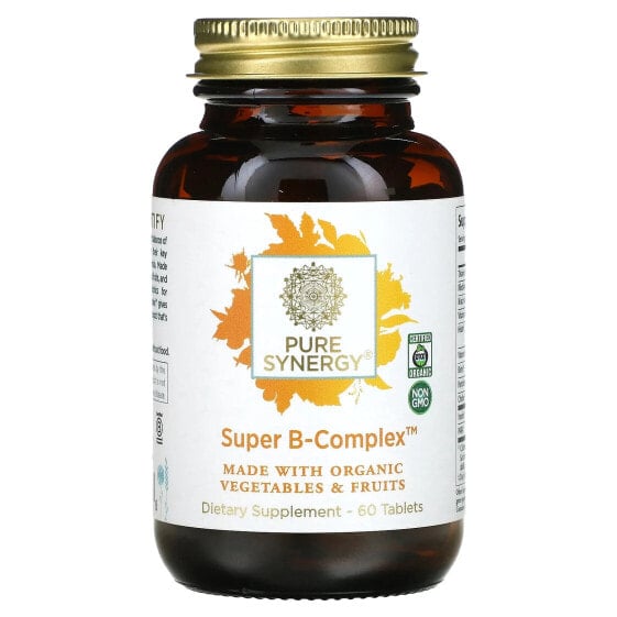 Pure Synergy, Organic Super B-Complex, 60 таблеток