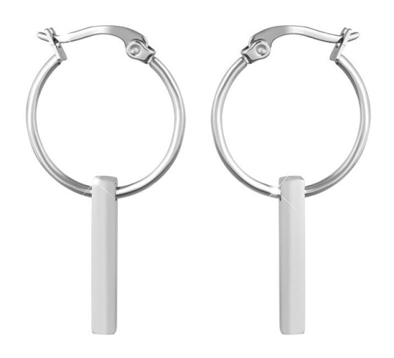 Stylish minimalist round earrings