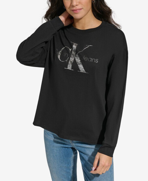 Women's Monogram Logo Long-Sleeve T-Shirt