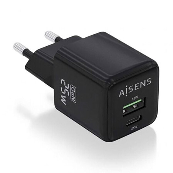 AISENS ASCH-25W2P015-BK USB-A And USB-C Wall Charger