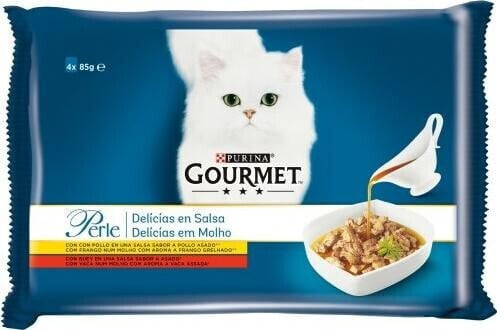 Nestle GOURMET PERLE GRAVY 3+1x85g WOŁOWINA W SOSIE /12