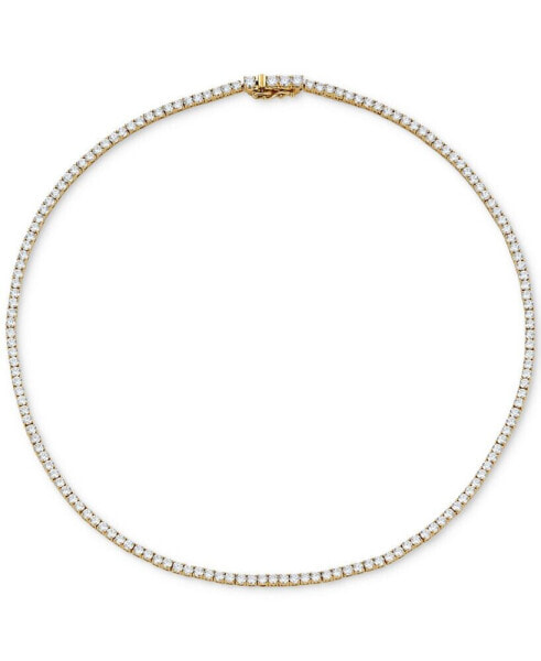 Eliot Danori 18k Gold-Plated Cubic Zirconia 16" Tennis Necklace, Created for Macy's
