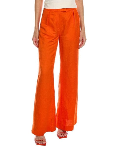 Nicholas Carly Linen-Blend Pant Women's Orange 4