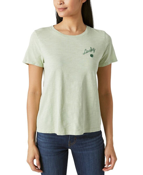 Women's Cotton Lucky Clover T-Shirt