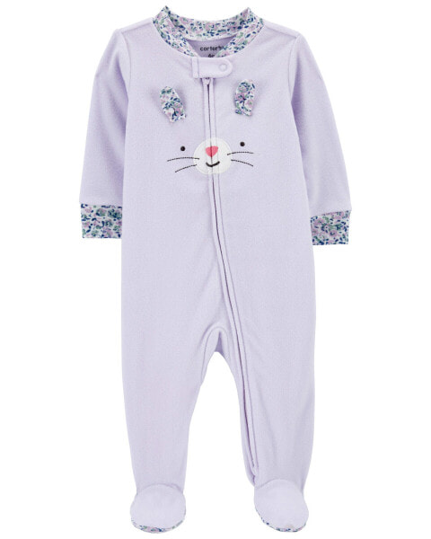 Baby Bunny Fleece Zip-Up Footie Sleep & Play Pajamas Preemie (Up to 6lbs)