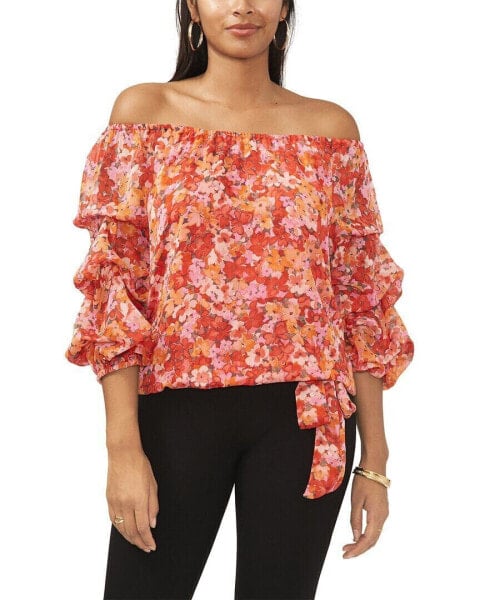 Vince Camuto Off-The-Shoulder Blouse Women's Red M