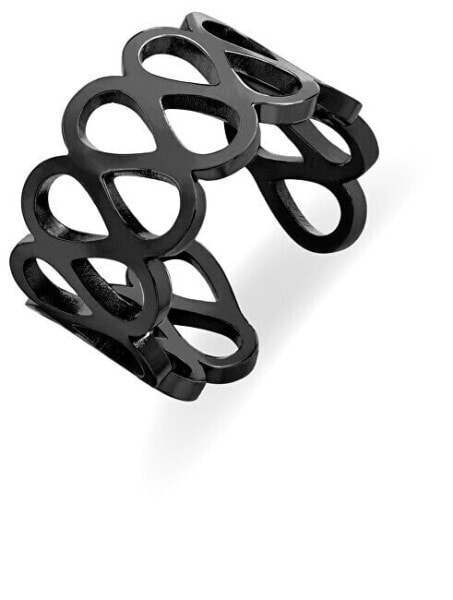 Fashionable black steel ring