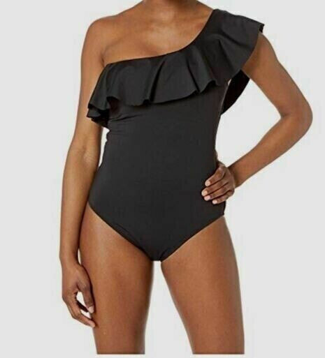Tommy Bahama Women's 183725 Pearl One-Piece Swimsuits Black Size 14
