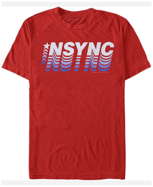 N'Sync Men's Pop Star Gradient Logo Short Sleeve T-Shirt