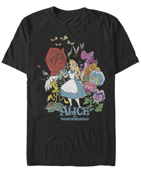 Men's Alice in Wonderland Flower Love Short Sleeve T-shirt
