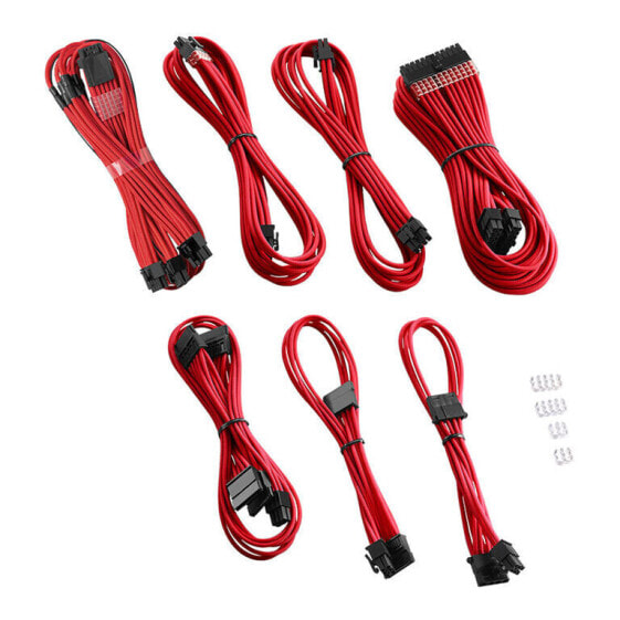 CableMod C-Series PRO ModMesh 12VHPWR Cable Kit für Corsair RM, RMi, RMx (Black Label) - rot