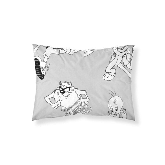 Pillowcase Looney Tunes White Black Multicolour 175 Threads 50x80cm 50 x 80 cm 100% cotton