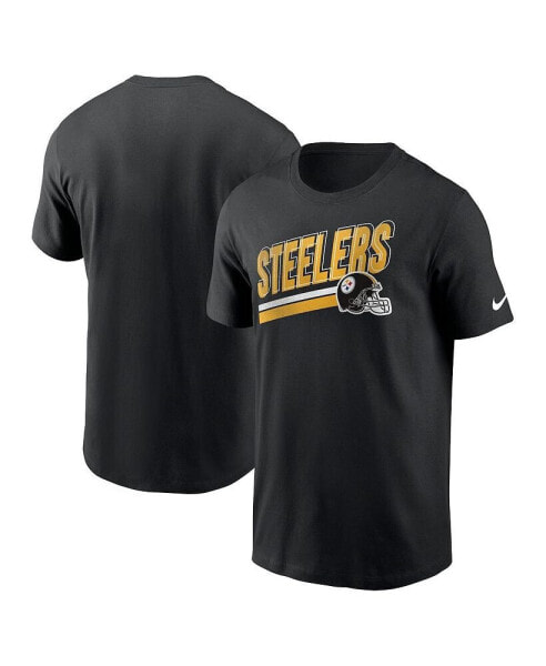 Men's Black Pittsburgh Steelers Essential Blitz Lockup T-shirt