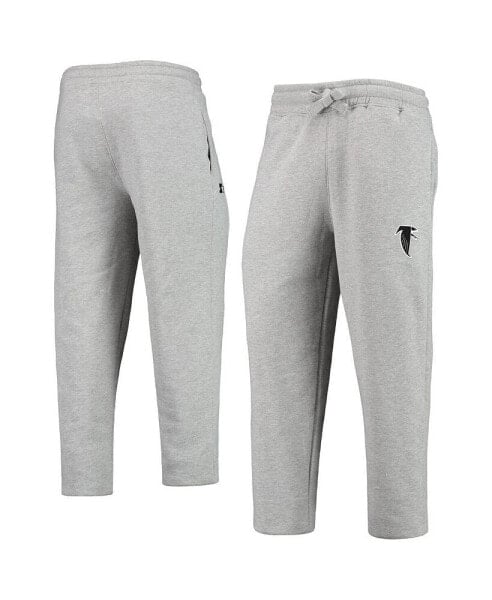 Men's Heathered Gray Atlanta Falcons Team Throwback Option Run Sweatpants