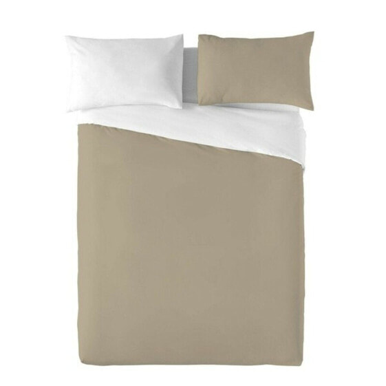 Nordic cover Naturals FUNDA NORDICA BICOLOR REVERSIBLE Beige White Double (220 x 270 cm)