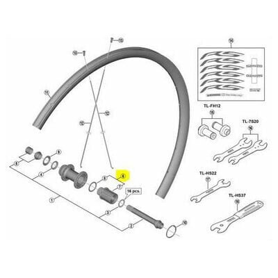 Центральный замок втулки SHIMANO Rear Hub Core RS170 WH-RS170 CL R12