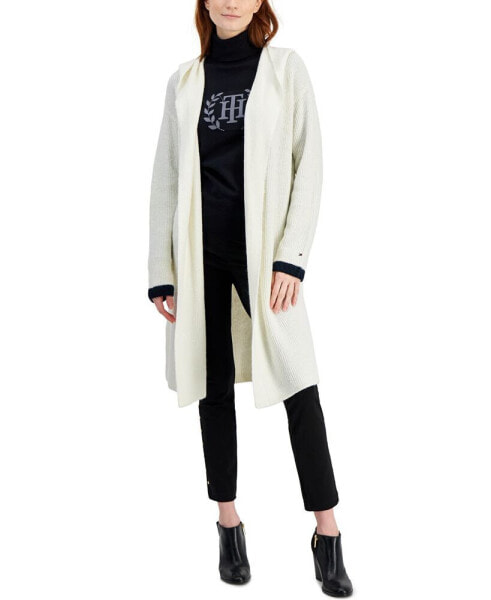 Women's Hooded Kimono Open Cardigan