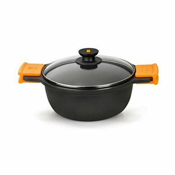 Casserole with glass lid BRA Efficient 8,3 L Ø 32 cm Black (1 Unit)