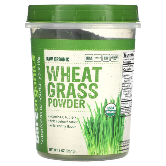 Raw Organic Wheatgrass Powder, 8 oz (227 g)