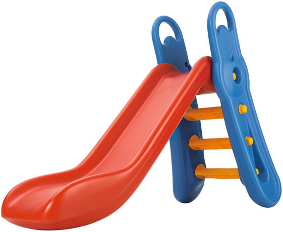 Big - Fun Slide - 152 cm Long Slide, for Home Use, Red/Blue Slide and Sammy Rocker - Children's Rocker for 1 to 3 People, with Cute Back Stop and Sturdy Handles