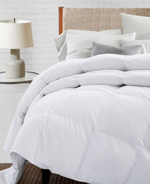 Heavyweight White Goose Feather and Fiber Comforter, Twin