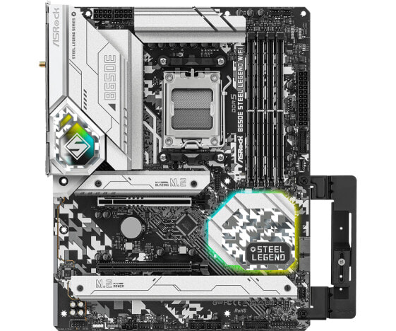 ASRock B650E Steel Legend WiFi, AMD, Socket AM5, AMD Ryzen™ 7, AMD Ryzen 9 7th Gen, AMD Ryzen™ 5, DDR5-SDRAM, 128 GB, DIMM