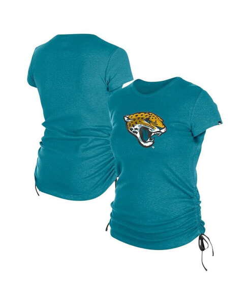 Women's Teal Jacksonville Jaguars Ruched Side T-Shirt