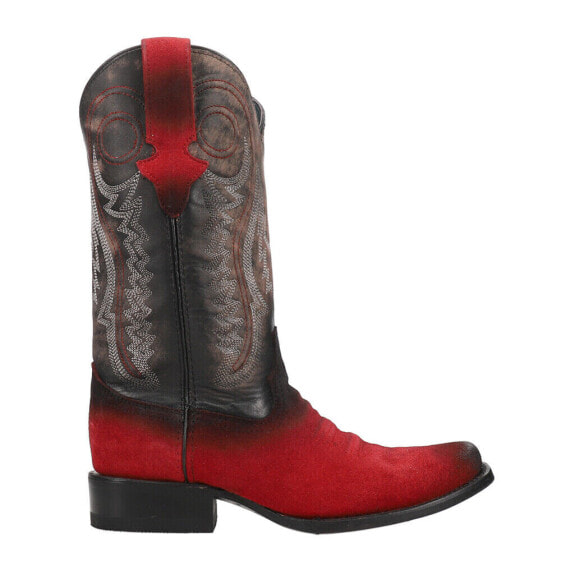 Ferrini Roughrider Embroidered Narrow Square Toe Cowboy Mens Red Casual Boots 1