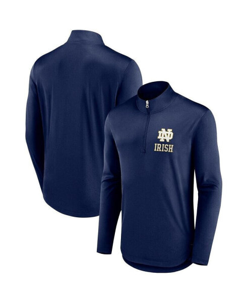 Men's Navy Notre Dame Fighting Irish Tough Minded Quarter-Zip Top