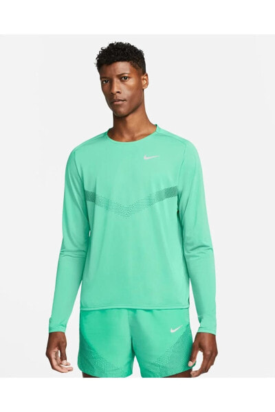 Толстовка Nike Dri-Fit Run Division Rise 365 удлиненная мужская зеленая