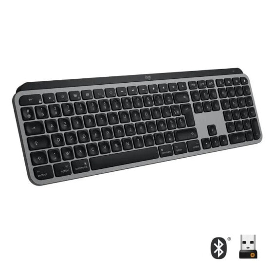 Tastatur - Kabellos - Logitech - MX KEYS - Fr MAC - Hintergrundbeleuchtung - Schwarz