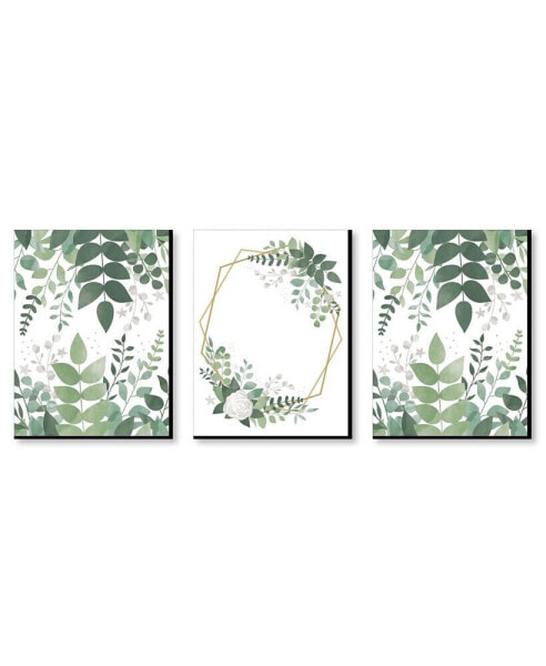 Boho Botanical - Greenery Wall Art & Room Decor - 7.5 x 10 in - 3 Prints