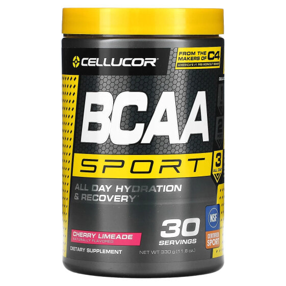 Cellucor, BCAA Sport, Увлажнение и восстановление целый день, Вишневый лаймад, 11,6 унц. (330 г)