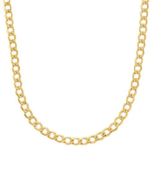 Italian Gold 22" Curb Link Chain Necklace (5mm) in 14k Gold