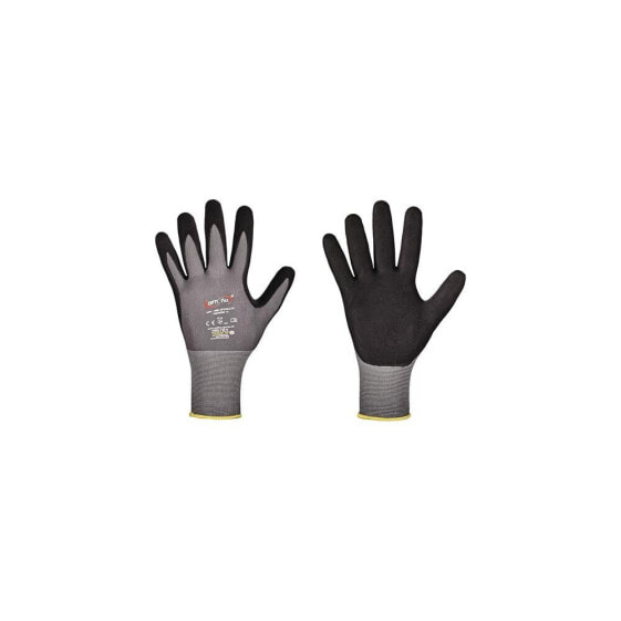 Optiflex Handschuh OPTIMATE Größe 10 grau/schwarz EN 420/EN 388 PSA-Kategorie II , VE: 12 Paar