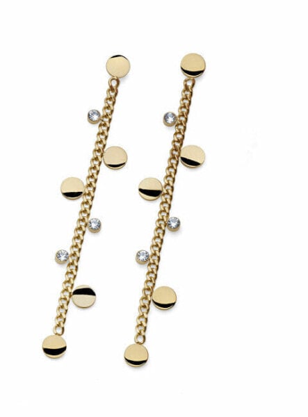 Perk Freedom 23135G original gold-plated steel long earrings