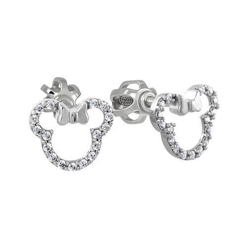 Серьги Brilio Glittering White Gold  Minnie Mouse